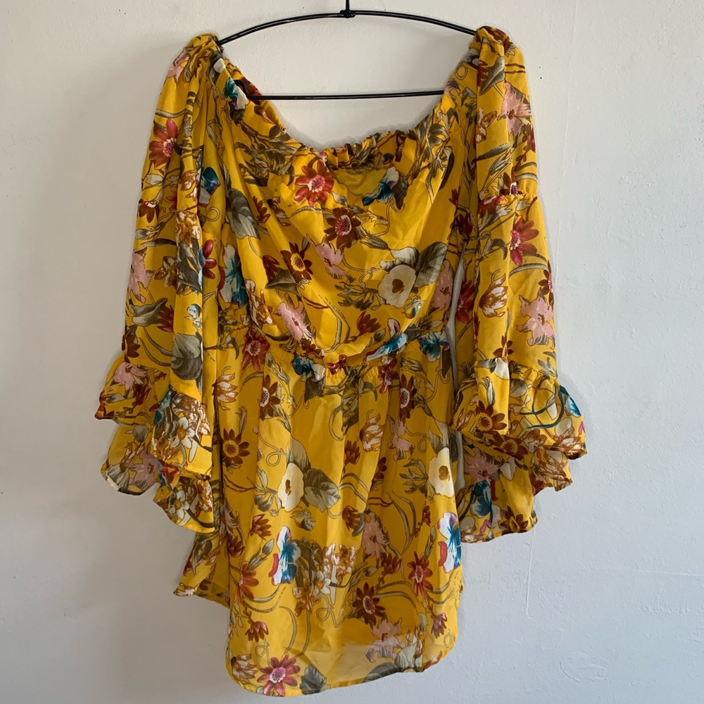 Floral Off-The-Shoulder Mini Dress